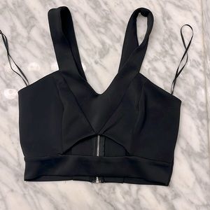 Black crop top medium dressy